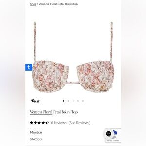 Montce Venecia Floral Petal Bikini Top- NWT